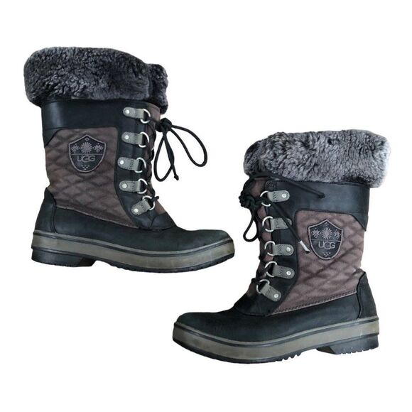 Vintage Ugg Boots Brynn Waterproof Leather boots Size 8 - Picture 1 of 8